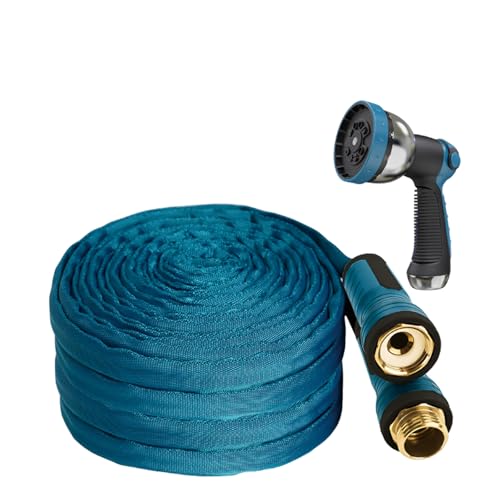 Garden Hose 75 ft, Made of TPE (BetterThan PVC/Hybrid Polymer), Lightweight yet Durable Water Hose with Ergonomic Grip, Drinking Water Safe Material, All-Weather, 3/4" GHT Fittings - size: 75ft + Hose Nozzle