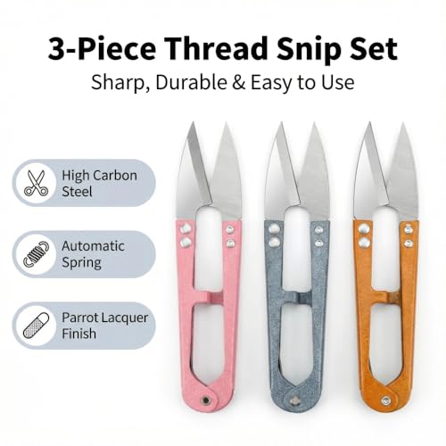 3 Pack 4.1Inch Bonsai Pruning Scissors, Bud And Leaves Trimmer Yarn Thread Cutter Snips Trimming Supplies, Garden Plants, Gardening Clippers Flower, Stainless Steel Pruners Trimmers