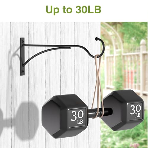 saffruff 11 Inch Heavy-Duty Metal Plant Hanger Hooks, Outdoor, Matte Black - size: 11 in, 1 pk