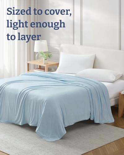 Cooling Blanket for Hot Sleepers - Cold Blanket Queen - Light Blue, 90 x 90 - color: 06 - Baby Blue, size: Full / Queen (90" x 90")