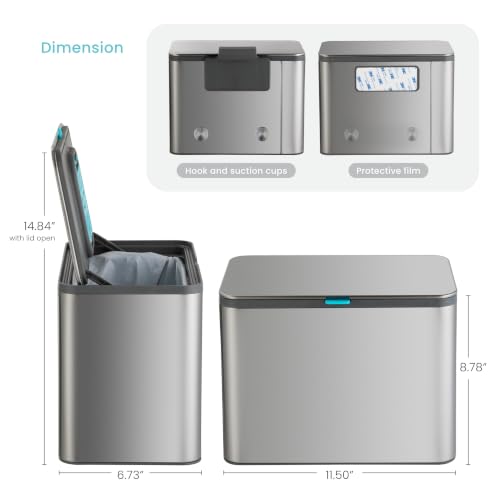 Home Zone Living Kitchen Compost Bin with CleanAura Odor Control