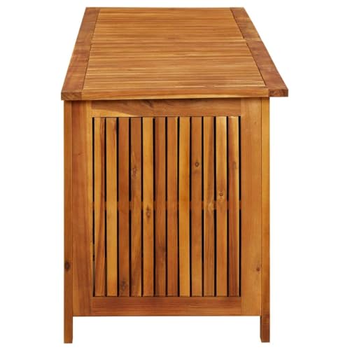 vidaXL Patio Storage Box 68.9"x19.7"x22.8" Solid Acacia Wood - size: 68.9" x 19.7" x 22.8"
