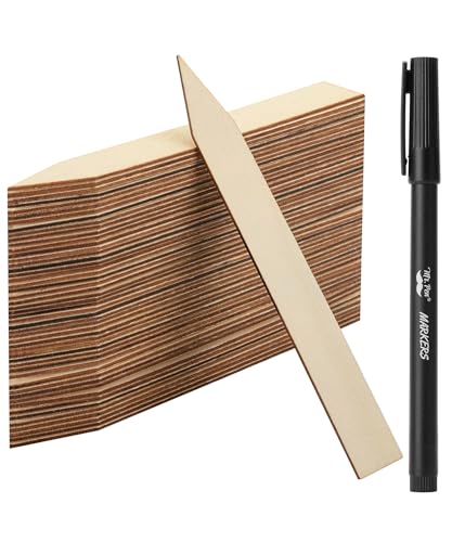 Mr. Pen- Wooden Plant Labels with Marker, 100 Pcs, 6“, Wooden Plant Markers