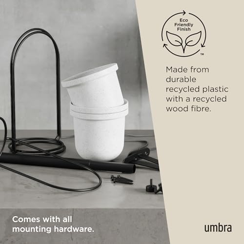 Umbra Triflora Hanging Planter, Window Herb Garden, Set of 5, White/Black - color: White/Black, size: Set of 5, style: Set of 5