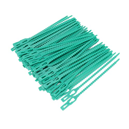 300Pcs Garden Vines Tie Plant Ties Green Reusable Zip Garden Ties Soft Wire for Supporting Plants Vines Shrubs with Flexible Plastic Material
