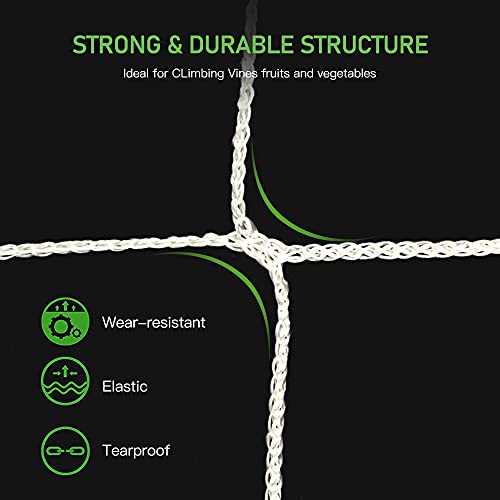 Trellis Netting, CANAGROW Heavy-Duty Garden Plant Trellis Netting for Climbing Plants, Outdoor Indoor Grow Net for Beans Tomatoes Peas Pumpkin Flowers, 6x30ft, 1 Pack - size: 6'x30'