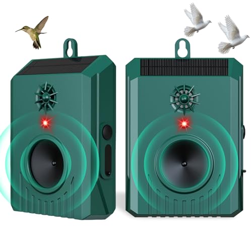 2Pcs Solar Ultrasonic Bird Repeller Outdoor B
