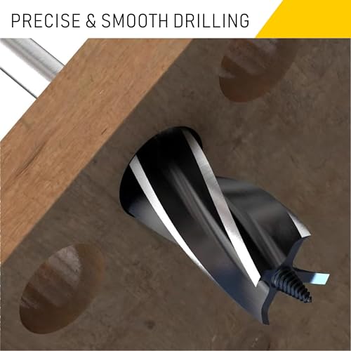 Wood Drill Bit 13/16 in. x 6-1/2 in. x 2Pcs Auger Drill Bits for Wood with 1/4 Inch Quick Change Hex Shank - size: 13/16 Inch