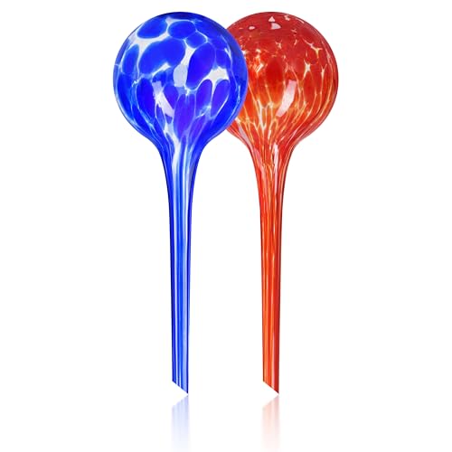 Plant Watering Globes Set of 2, Large - Glass Self Watering Globes - style: Set of 2 Large