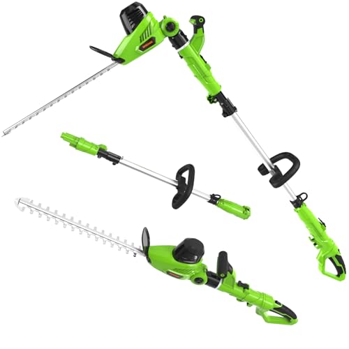 GARCARE 2 in 1 Electric Pole Hedge Trimmer Corded 18 inch Blade 4.8Amp 600W - size: 2 in 1 - 18 inch