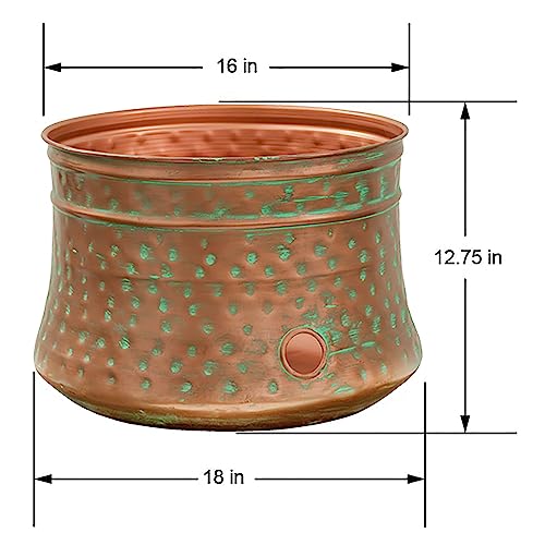 Liberty Garden 1917 Hose Pot, Hammered, Patina