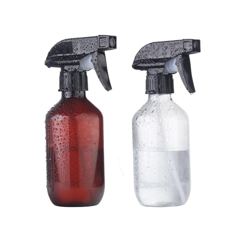 Teyssor Spray Bottles Water Spray Bottle - BPA Free - 10 oz/300 ml Plastic Refillable Containers Fine Mist Small Spray Bottle with Adjustable Nozzle for Hair, Cooking, Cleaning - color: Clear-3 pack