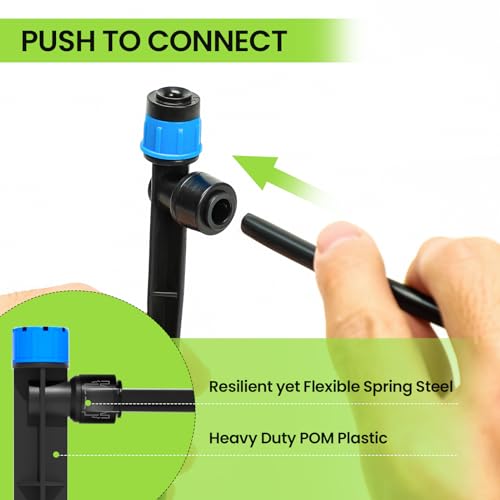Bonviee Drip Irrigation System Kit for Garden Watering, 247FT Quick Connect - size: 247 FT - 50 FT 5/16" Tubing + 197 FT 1/4" Tubing