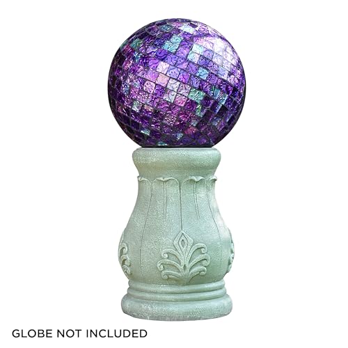 Alpine Corporation 12" Tall Indoor/Outdoor Roman Column Gazing Globe Display Stand - size: 8"L x 8"W x 12"H (1 Unit)