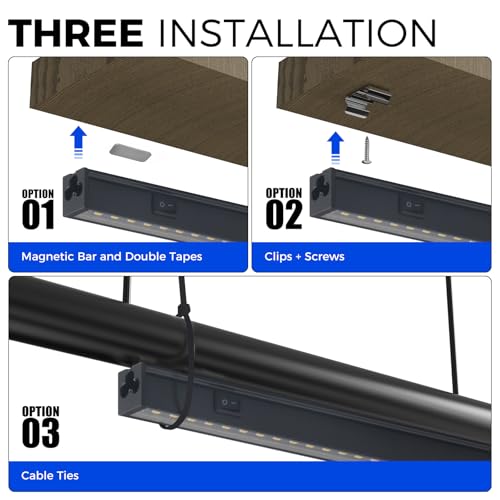 Barrina T5 LED Grow Lights, 1FT 10W (2 X 5W), 5000K Full Spectrum, 2 Packs - color: White, size: 1FT-Black Cover-2P
