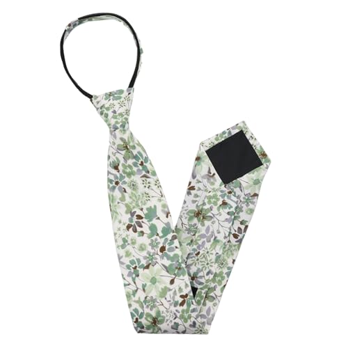 Pre Tied Floral Ties for Men Cotton Zipper Tie Colorful Necktie - color: Style-08