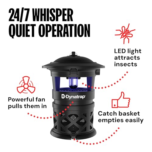 Dynatrap DT1130SR 1/2 Acre Mosquito & Flying Insect Outdoor Trap and Killer – Kills Mosquitoes, Flies, Wasps, Gnats, & Other Flying Insects - Bug Zapper Alternative – Black - style: ½ Acre Black Trap