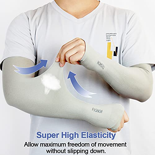 beister Arm Sleeves for Men & Women, UPF 50+ UV Sun Protection, Cooling - color: 3-pairs Grey