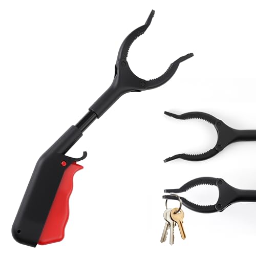Trash Grabber Reacher Tool, 11inch 360° Rotating Jaw, Anti-Slip Grip