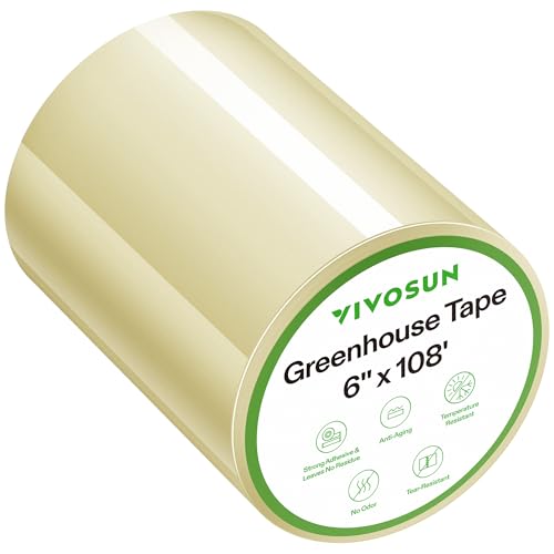 VIVOSUN Greenhouse Repair Tape, 6.3 mil 6" x 108' Heavy Duty Plastic Tape - size: 6”x108’