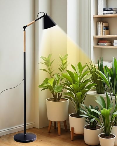 Standing Plant Grow Light, LED Growing Light Full Spectrum for Indoor Plants,4/8/12H Timer, Flow Grow Light for Tall Large Indoor Plants - size: Adjustable Swing-Arm Light