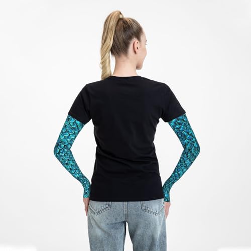 Women Sun Protection Thorn Proof Cooling Sleeves Sports Outdoors - color: Black7