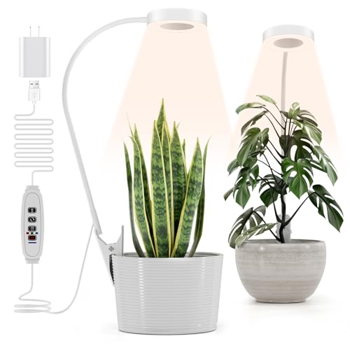Grow Lights for Indoor Plants, Clip-On Plant Light, White 1 Pack - color: White,1 pack