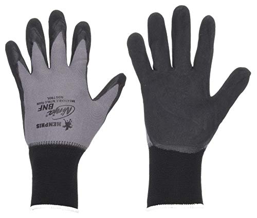 MCR Safety N96790M Ninja Bnf 15 Gauge Work Glove, Nylon/Spandex Shell, Gray - size: Medium