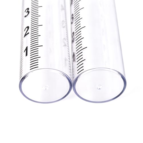 Plastic Rain Gauge Replacement Tube 2PCS,Outdoor 8.3" Clear Rain Meter - color: Transparent