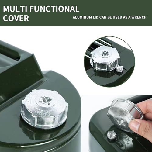 5 Gallon Metal Watering Can with Removable Spout, Square Garden Water Can for Outdoor Flower & Plant Watering, Camping Non-Drinking Liquid Storage Container, 20L - size: 5 gallon metal can