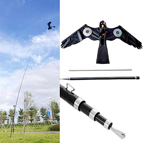 Birds Scarer Hawk Flying Kite Simulated Hawk Flash Reflective Device Professional Pigeon Scarer for Outdoor Home Garden Farm