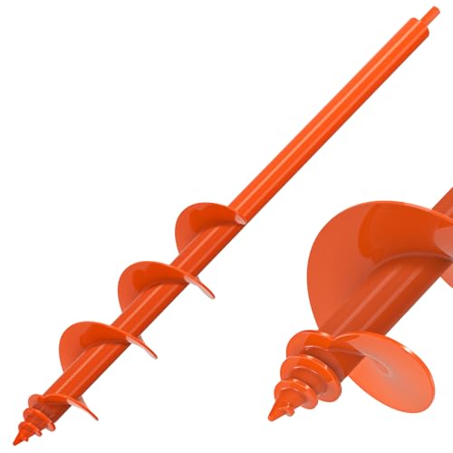 Insaga Auger Drill Bit for Planting 3 x 24'', Threaded Garden Auger Post Hole Digger, Spiral Drill Earth Dirt Augers for Bulb, Vegetables, Fence Posts and Umbrella Holes, Fits in 3/8β Drill Chuck - size: 3x24''