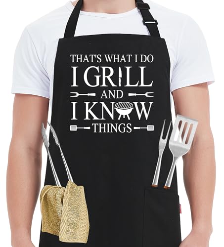 Kaidouma Funny Grilling Aprons for Men - Men's Cooking Chef BBQ Grill Apron - color: That's What I Do I Grill