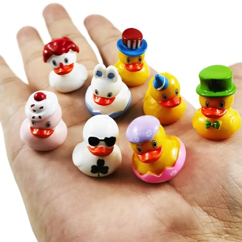 EMiEN 8 PCS Easter Styles Duckling,Miniature Ornament - color: 8 Pcs Easter Styles Duckling