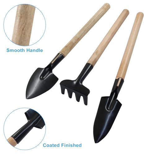 3 Pcs Mini Garden Tools Set, Iron Kit Including Miniature Gardening Rake Trowel and Shovel for Succulent/Bonsai & Pot Plants - style: 3Pcs
