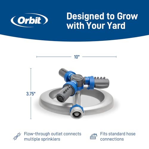 Orbit Elevated 3-Arm Rotating Sprinkler on Base, 28253