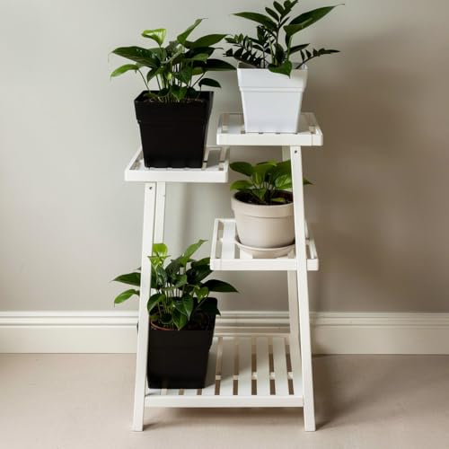 6-Pack 7 Inch Square Planters with Built-in Drainage Tray & Bottom Plug - color: Black
