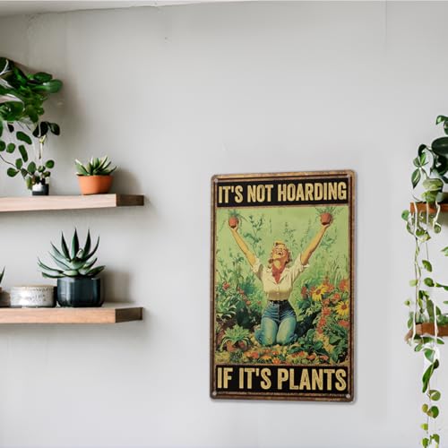 8x12″ Gardening Sign | Funny Garden Decor, Hoarding Plants, 2487 - style: Not Hoarding
