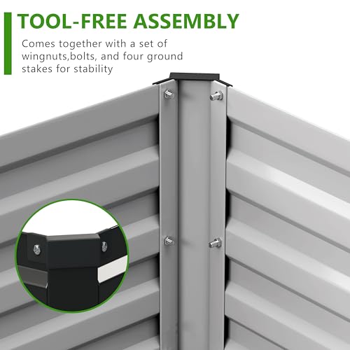 2PCS 9x3x1ft Galvanized Raised Garden Bed Kit,Metal Planter Box for Vegetables,Flowers,Herbs Durable Rust-Resistant Patio Gardening Beds,Black - color: Black, size: 9x3x1(2PCS)