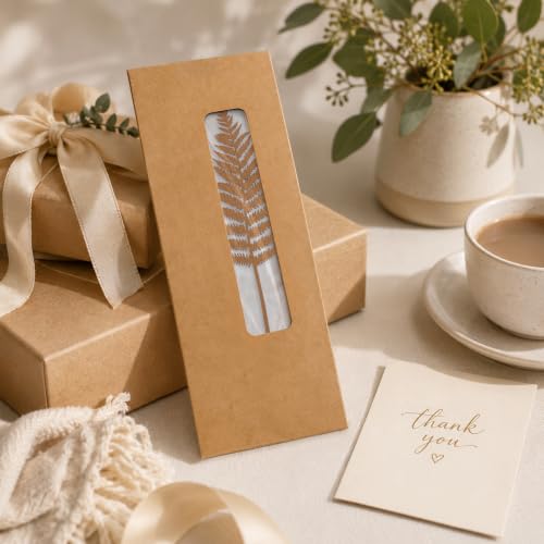 8-Piece Fern & Leaf Metal Garden Stakes - color: Rust Brown – Fern & Leaf