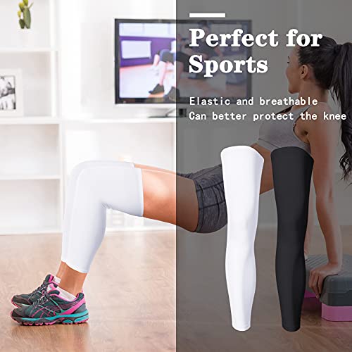 Skylety Compression Leg Sleeves Men Women - color: Black and White, size: X-Small