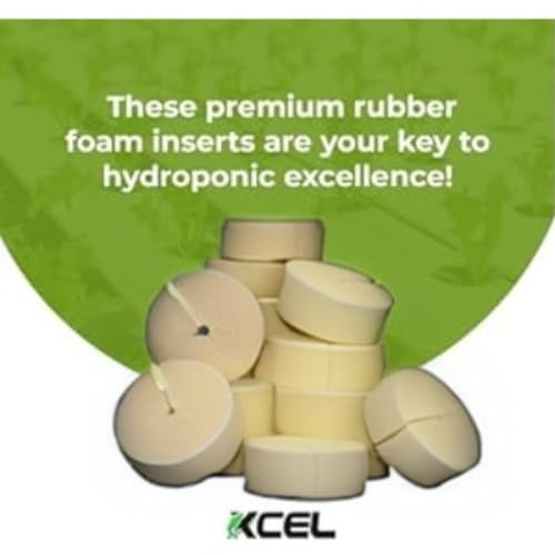 XCEL 200 Pack Cloning Collars Inserts 2" Premium Rubber Foam Cloner Plug Fits 2 inch net pots Hydroponics (200) (Cream) - color: White
