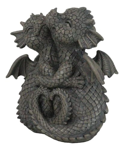 Ebros Whimsical Romantic Valentines Small Baby Garden Dragons Cuddling Tight Statue 5.25" Tall Dragon Fantasy Decor - color: 5.25"tall Cuddling Small Baby Dragon Valentine