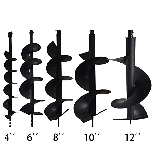 kimllier 6 Inch Earth Auger Drill Bits 4/6/ 8/10/12 Inch for Gas Powered Post Fence Hole Digger Planting Bulbs, Potted Plants