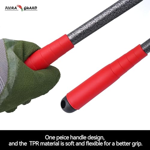 FLORA GUARD 6-Piece Garden Tool Set, Heavy Duty Steel Hand Tools - style: RED