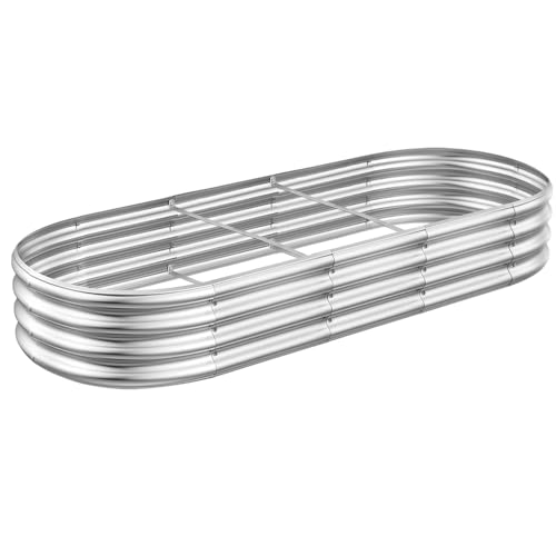 RAYKEEP 5x2x1 ft Galvanized Raised Garden Beds, Pack of 01 - Silver - color: 1pcs, size: 5x2x1 ft