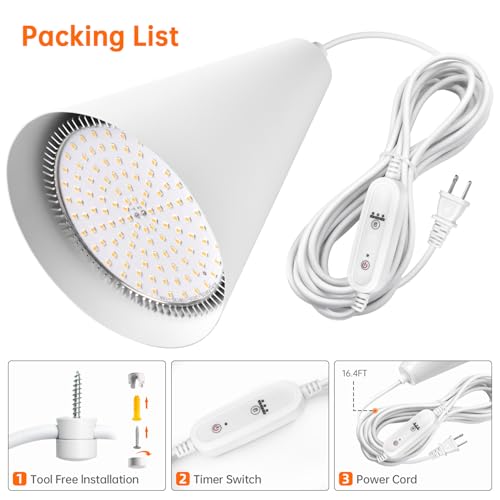 Bstrip Hanging Grow Light for Indoor Plants, 5000K - color: 5000K