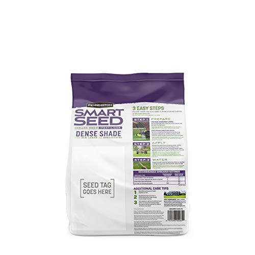 Pennington Smart Seed Dense Shade Mix Grass Seeds for Lawn, 3 Lb - size: 3 LB