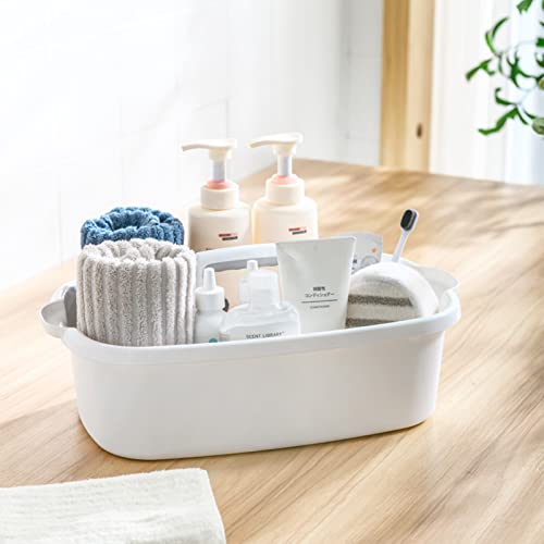 Large Cleaning Supplies Caddy Portable Shower Caddy Basket White 2 Pack - color: White, size: Large, 2pcs