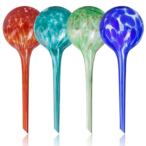 Plant Watering Globes Set of 4, Large - Glass Self Watering Globes - style: Set of 4 Large